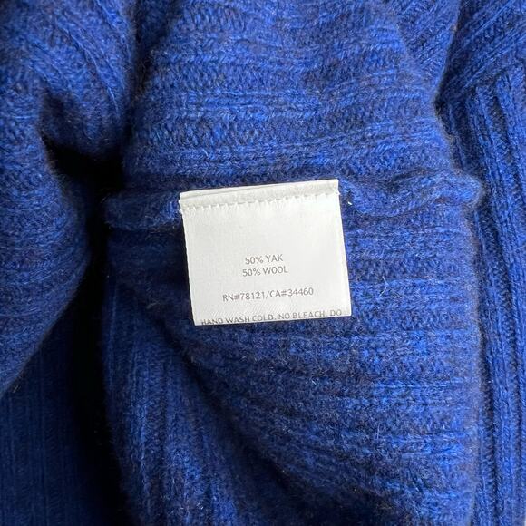 Eileen Fisher Supersoft Yak Merino Wool Rib Box Sweater - Picture 5 of 5